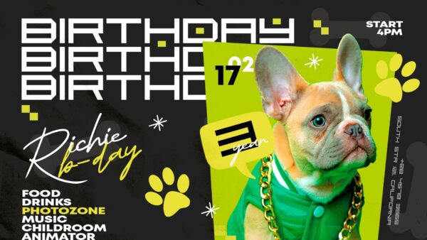 Birthday Party Template for Animals