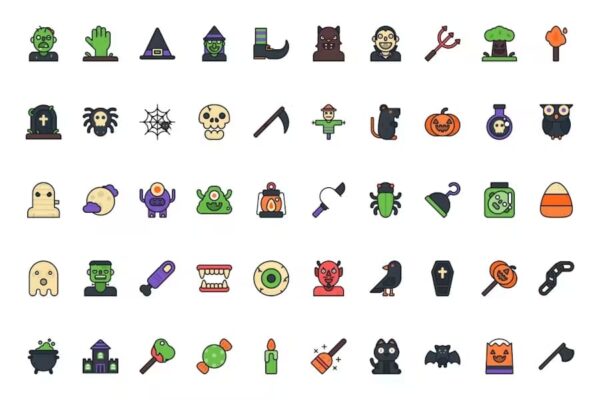 50 Halloween Icons