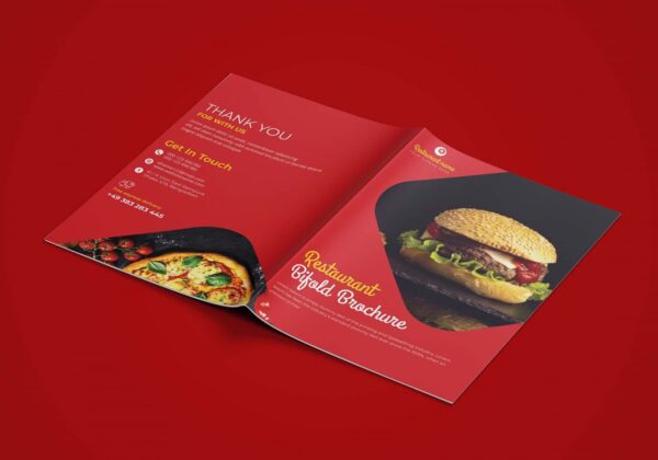 Restaurant Bifold Brochure Template (AI)