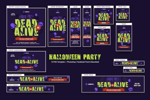 Halloween Party Banners Ad