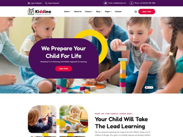 Kids & Kindergarten WordPress Theme